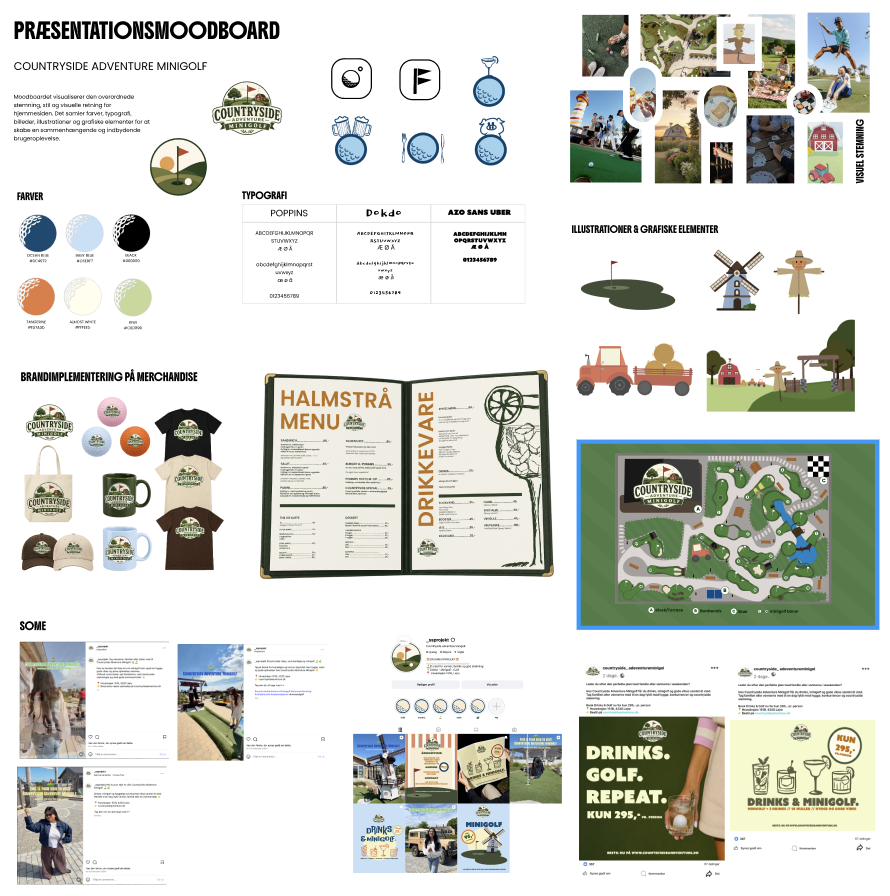 Countryside Minigolf visuel identitet
